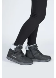 Jump 29180 Black - Pink Girl's Boots with Velcro Zipper