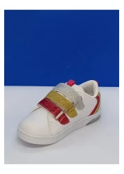 Cool White Glitter Girl's Sneakers - Mami Ptk