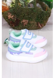 Vicco 346.P25Y.161 White Lilac Melodic Lighted Girl's Shoes