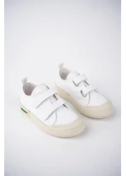 Moda Kadıköy أحذية رياضية لتقويم العظام مضاءة من الكتان الأبيض للأطفال