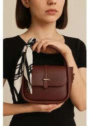 NOTHING Women's Gold Accessorized Setting Bag, Fishing Scarf, Gift Handbag Milan