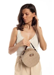 Madamra Wicker Women's Round Shoulder Bag