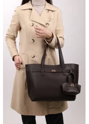 NOTHING With Chain Mini Bag - Charmandable Bitter Coffee Bag Large Size Hand and Shoulder Bag Bella