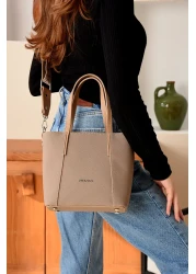 Just Polo حقيبة يد وكتف طويلة بحزام متقاطع للنساء مكونة من 3 أقسام