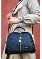 Just Polo حقيبة كتف نسائية مكونة من 4 أقسام وحزام طويل قابل للتعديل TM1137