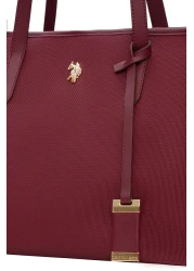 U.S. Polo Assn. حقيبة كتف نسائية باللون الأحمر الداكن Us25655