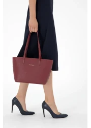 Pierre Cardin حقيبة كتف مطبوعة باللون العنابي 05PO24K1877