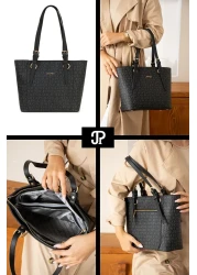 Just Polo حقيبة كتف أنيقة للنساء من الجلد الناعم الفاخر قابلة للتعديل بحزام متقاطع من الجلد الناعم الفاخر للموسم الجديد مكونة من 4 أقسام