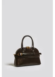 Çantacımstore زي ميني سيتي بني بحزام للسيدات 050325