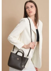 Garbalia Sofia Magnetized Brown Shoulder Bag - Large Zipper and Small Size