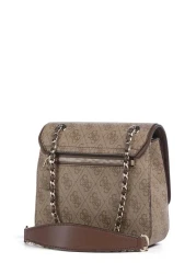 Guess حقيبة Izzy Izzy القابلة للتحويل بغطاء قابل للطي للنساء حقيبة كروس بنية اللون Hwsg8654190-lgw