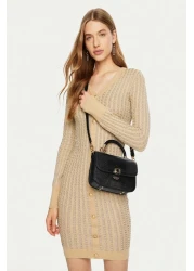 Guess حقيبة يد نسائية سوداء بمقبض علوي من Orlına Hwkg9531200-bla