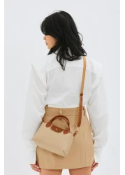 minebag Long Strapped Sahra Women's Crossbody Bag Beige