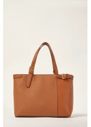 Ted Baker حقيبة تسوق كبيرة من الجلد من Tan Floter مع محفظة داخلية 24FW904