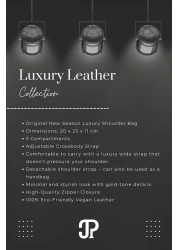 Just Polo Original Women's New Season 5 Compartment Luxury Soft Leather Adjustable Cross Strap Stylish Shoulder Bag