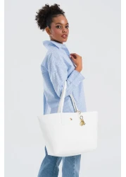 U.S. Polo Assn. حقيبة كتف نسائية بيضاء Us25197