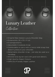 Just Polo Original Women's New Season 5 Compartment Luxury Soft Leather Adjustable Cross Strap Stylish Shoulder Bag