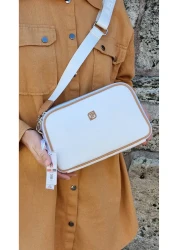 Just Polo Women's White Adjustable Long Strap Shoulder Bag