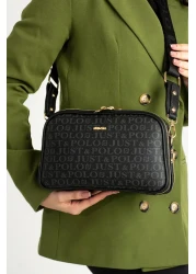 Just Polo حقيبة كتف نسائية مكونة من 5 أقسام ومحفظة