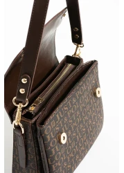 Just Polo Brown 2 Compartment Shoulder Bag 2197