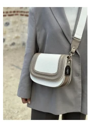 Night Linen Dark Mink Fiona Model Women's Hand and Shoulder Bag