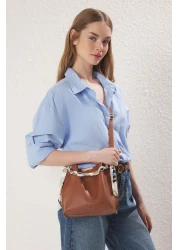  Shoes تان سلسلة وشاح مفصلة عبر حزام المرأة حقيبة الكتف TAKSS25OC00053