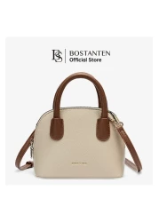 BOSTANTEN Trendy Beige Mini Crossbody – Vegan Leather, Detachable Strap, Stylish & Compact