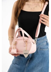 Night حقيبة يد وكتف نسائية من Bonnie Model باللون الوردي الفاتح مع هدية ساحرة