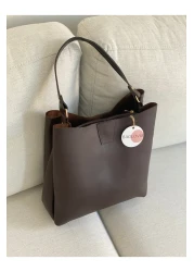 BAGLOVİS LARGE SIZE WOMEN'S SHOULDER BAG WITH MULTI POCKETS INSIDE