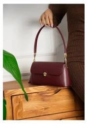 İAMBTŞY Claret Red Women's Shoulder and Shoulder Bag - MERi̇ MODEL