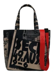 Dogo Women's Vegan Black Large Tote Bag - Supper Design