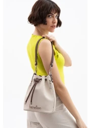 United Colors of Benetton حقيبة كتف نسائية من بينيتون - بيج/بني BNT1595