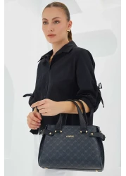 Armine Women's Dotted 172 Strap Navy Blue Shoulder Bag