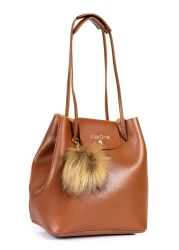 Capone Outfitters حقيبة كتف نسائية من الجلد من بادوفا