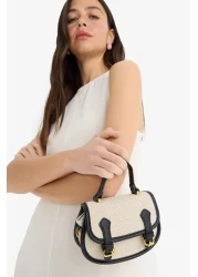 Defacto Women's Canvas Look Faux Leather Shoulder Bag E3714Axns