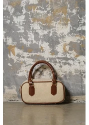 Çantacımstore Women's Straw Look Mini Tote Bag Brown