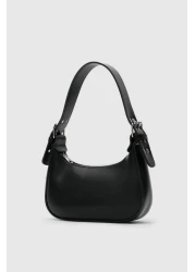 Shule Bags Muse Black Oval Baguette Bag