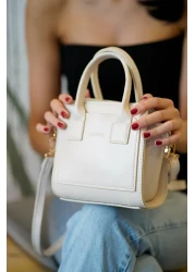 torime حقيبة كتف وكتف صغيرة من الجلد النباتي مع حزام طويل