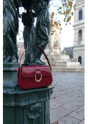 Housebags براءات الاختراع والجلود الكرز حزام قابل للتعديل انغلق حقيبة الكتف 263