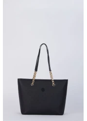 Pierre Cardin حقيبة كتف نسائية بطباعة سوداء جديدة 05PO22Y1546