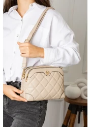 Sanmorris حقيبة كتف وحقيبة كروس نسائية بحزام متقاطع قابل للتعديل مكونة من 4 أقسام