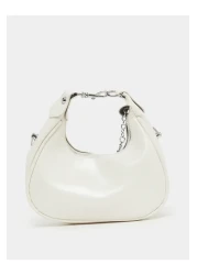 Styli Solid Zipper Closure Handbag with Strap