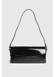 La La'Graccio Paris حقيبة La'Graccio Paris النسائية من الجلد اللامع باللون الأسود