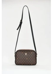 Pierre Cardin Brown Monogram Women's Shoulder Bag 05PO22Y1536