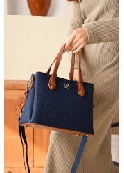 Just Polo Women's Medium Size Embossed Patterned Shopper Stylish Hand & Shoulder Bag Shoulder Bag