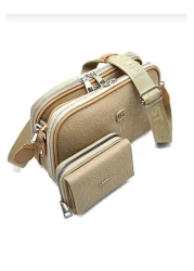 Just Polo مجموعة محفظة وحقيبة يد نسائية من Justpolo مكونة من 6 أقسام