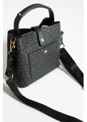 Just Polo Wallet Gift Print Patterned Wide Strap Waterproof 3 Compartment Women's Shoulder Bag 2055-4002