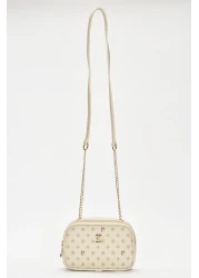 Pierre Cardin Beige Monogram Women's Shoulder Bag 05PO22Y1563