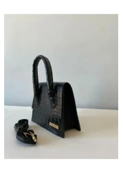 MODA Wonder Girl Women's Bag Small Size Belted Cross Belt Strap Black Color Bag