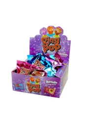 بازوكا رينج بوب حلوى على شكل مصاصات لولبية 10 غرام حزمة من 24